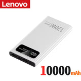 Lenovo 500000mAh Power Bank 120W Super Fast Charging Battery High Capacity Digital Display Power Bank For iPhone Samsung Huawei