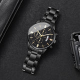 Luxury Stainless Steel Men Calendar Quartz Watch Fashion Mens Business Watches for Man Clock Reloj Hombre