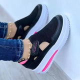 👟 Zapatillas Rojas Mujer | Calzado Casual Transpirable | Sandalias de Verano con Plataforma | Sneakers Vulcanizados y Deportivos de Moda