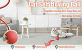 Dog Cat Interactive Ball Toy Automatic Rolling Ball Faux Tail Rechargeable Smart Pet Electric Toy Dog Cat Training Imitate Mouse