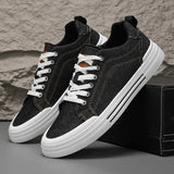 👟 Zapatillas Hombre 2026 | Sneakers de Lona Denim con Plataforma | Calzado Casual Cómodo y Antideslizante para Caminar y Entrenamiento