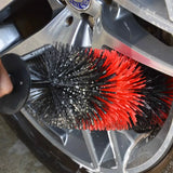 “Escova Multifuncional 17’’ — Limpeza Profunda de Rodas, Pneus e Motor