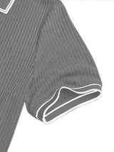 New Spring And Autumn Men's Striped short Sleeve Polo Shirt Slim Fit Collar Multi Color Business And Leisure Versatile Men's Top
