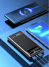 Lenovo 500000mAh Power Bank 120W Super Fast Charging Battery High Capacity Digital Display Power Bank For iPhone Samsung Huawei
