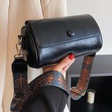 2026 New Trendy Spring Versatile Wide-Strap Shoulder/Crossbody Bag - Popular Cylindrical Bag