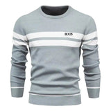 New Autumn Pullover Men's Sweater O-neck Patchwork Long Sleeve Warm Slim Sweaters Men Casual Fashion Sweater Men Clothing