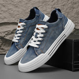 👟 Zapatillas Hombre 2026 | Sneakers de Lona Denim con Plataforma | Calzado Casual Cómodo y Antideslizante para Caminar y Entrenamiento
