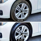 KJM Black Shiny Tire wax - durable, long-lasting protection and repair for all kinds of tires - prevents cracks and whitens