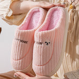 Cotton Slippers for Women, Autumn and Winter Home Slippers, Indoor Confinement Shoes, Warm Cotton Shoes, Non-Slip Plush Couple Cotton Slippers for Men