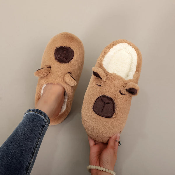 💎 Pantuflas Capibara Marrón 🦫 — Suaves, Antideslizantes y Súper Cómodas ✨