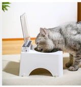 New Intelligent Infrared Sensing Cat Bowl Pet Cat Food Feeder, Automatic Lid Opening Feeder, Dust And Insect Proof