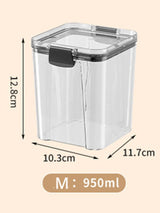 Sealed Jars Kitchen Grain Storage Organizer Large Tank Plastic Moisture-proof Storage Box Household Seasoning Jars Set