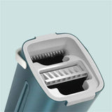 Hands-free Flat Floor Mop and Bucket Microfiber Magic Cleaning Tool with Squeegee Scalable Wet/Dry Use Home Kitchen Household