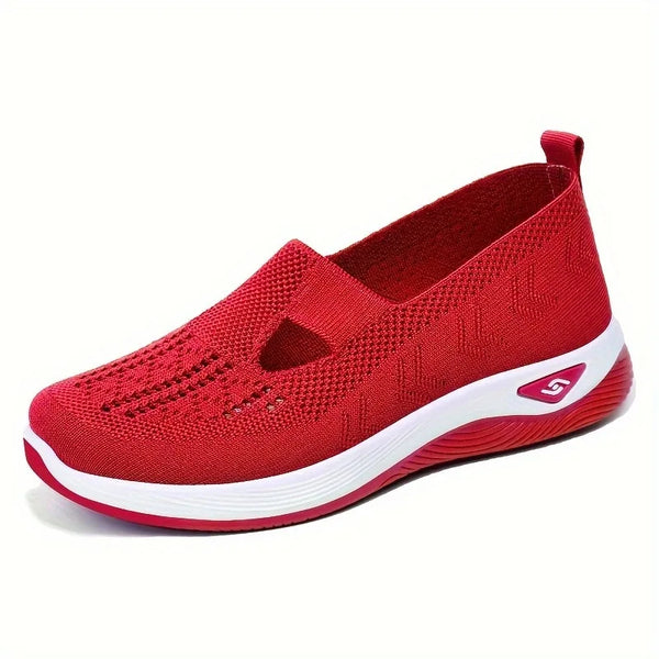 👟 Zapatillas Rojas Mujer | Calzado Casual Transpirable | Sandalias de Verano con Plataforma | Sneakers Vulcanizados y Deportivos de Moda