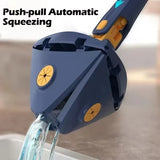 Rotatable Telescopic Triangle Mop 360° Spin Cleaning Mop Squeeze Wet And Dry Use Water Absorption For Home Floor Ceiling