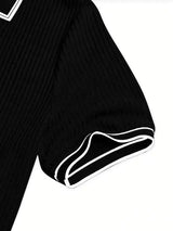 New Spring And Autumn Men's Striped short Sleeve Polo Shirt Slim Fit Collar Multi Color Business And Leisure Versatile Men's Top