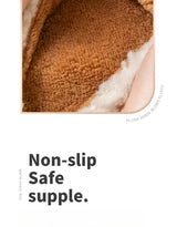 Cute Bear Fluffy Slippers Warm Plush House Shoes for Women and Men
