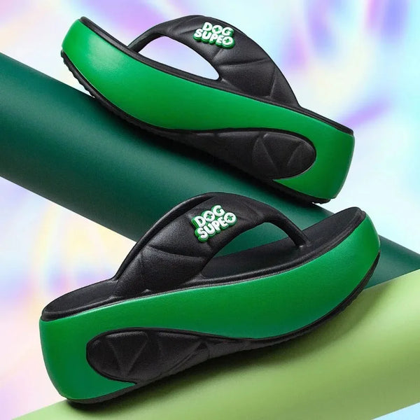 Women's Elevating Flip-Flops Thick Platform Sandals Comfortable Thong Design Outdoor Fashion Slippers Light Footwear Women Shoes