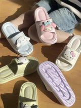 Sanrio Hello Kitty EVA Cloud Slippers, Official Cute Girly Indoor Slides for Women, Non-Slip Soft Sole Comfortable Home Sandals