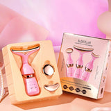 Masajeador Facial Reafirmante para el Cuidado de la Piel de 3 Cabezas Herramienta Multifuncional de Esculpido Facial para Mujeres