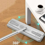 Hands-free Flat Floor Mop and Bucket Microfiber Magic Cleaning Tool with Squeegee Scalable Wet/Dry Use Home Kitchen Household