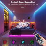 🌈 Luces LED RGB en Tira 5m/10m/20m/30m | Iluminación Flexible con Control por APP | Cinta Decorativa para Habitación y Dormitorio