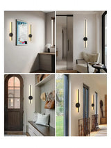 Magnetic Rechargeable 50 Wall Lamp Black Gold For Living Room Bedroom Hallway Study Stairwell Cloakroom LED Lighting Wiring Free