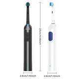 Smart Timer Rotating Electric Toothbrush, 5 Modes Teeth Cleaning Setting , Electric Teethbrush with 4 Teethbrush Round Heads