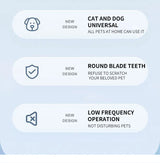 Pet Dog Electric Groomer Trimmer with LED Light Waterproof Pet Foot Hair Trimmer Low Noise Cat Dog Face Foot Ear Hip Paw Shaver