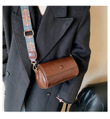 2026 New Trendy Spring Versatile Wide-Strap Shoulder/Crossbody Bag - Popular Cylindrical Bag