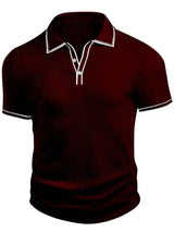 New Spring And Autumn Men's Striped short Sleeve Polo Shirt Slim Fit Collar Multi Color Business And Leisure Versatile Men's Top