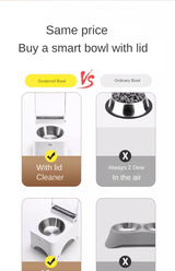 New Intelligent Infrared Sensing Cat Bowl Pet Cat Food Feeder, Automatic Lid Opening Feeder, Dust And Insect Proof
