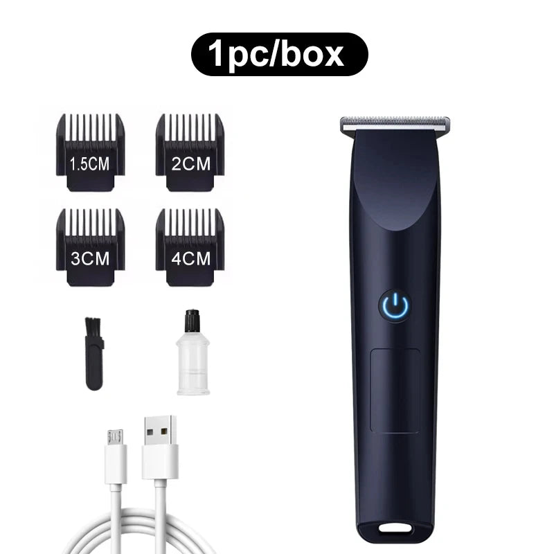 ✂️ Máquina de Corte Masculina — Cabeçote Ajustável & USB 🔋