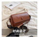 2026 New Trendy Spring Versatile Wide-Strap Shoulder/Crossbody Bag - Popular Cylindrical Bag
