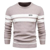 New Autumn Pullover Men's Sweater O-neck Patchwork Long Sleeve Warm Slim Sweaters Men Casual Fashion Sweater Men Clothing