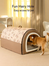 Big Dog Nest Winter Warm Dog House Removable and Washable Dog Bed Seasonal Large Dog House Type Pet Sleeping Supplies, Cat Nest