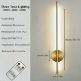 Magnetic Rechargeable 50 Wall Lamp Black Gold For Living Room Bedroom Hallway Study Stairwell Cloakroom LED Lighting Wiring Free