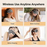 Cordless Hot Compress Massage Eye Mask Electric Vibration Heated Eye Massager Relieve Eye Strain Dark Circles Sleeping Eyeshades