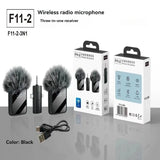 3in1 Microphone for iPhone/Android, Wireless, 328ft Transmission, Mini Microphone for Record Interview