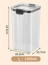 Sealed Jars Kitchen Grain Storage Organizer Large Tank Plastic Moisture-proof Storage Box Household Seasoning Jars Set